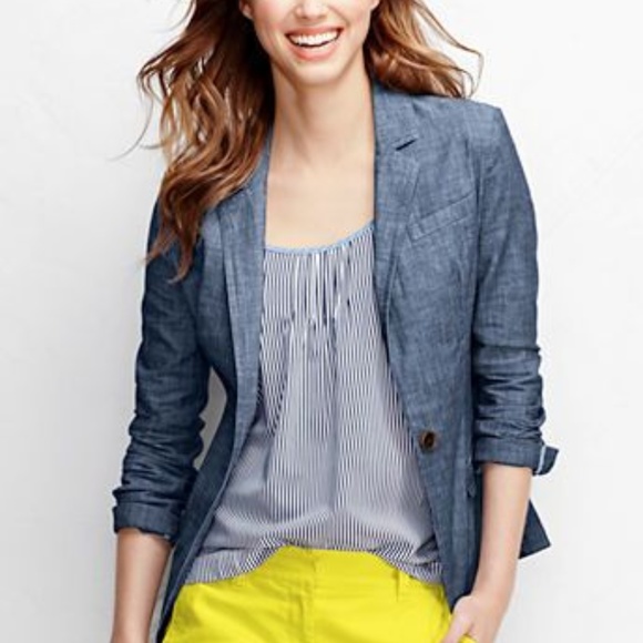 Old Navy Jackets & Blazers - Dark Wash Chambray Two Button Blazer